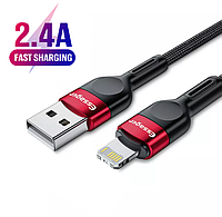 Кабель для быстрой зарядки iPhone USB - Lightning 2.4A 1м. Зарядный зарядка провод шнур на айфон лайтнинг 6R