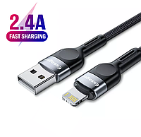 Кабель для быстрой зарядки iPhone USB - Lightning 2.4A 1м. Зарядный зарядка провод шнур на айфон лайтнинг 6B