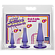 Набір анальних пробок Doc Johnson Crystal Jellies Anal - Purple, макс. діаметр 2см - 3 см - 4 см  18+, фото 3