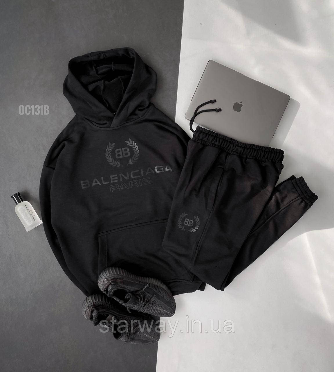 Спортивний стильний костюм balenciaga paris з капюшоном | різні кольори