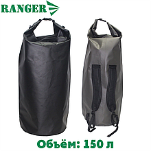 Туристичний рюкзак гермішок для речей водонепроникний Ranger 150L, чорний