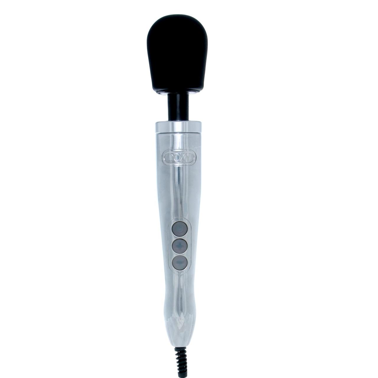 Вібромасажер DOXY Die Cast Polished (Silver), дуже потужний, живлення 220В, металевий корпус 18+