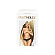 Трусики-стрінги Penthouse Pure Instincts S/M Black, мереживо, відкритий доступ, леопардовий декор  18+, фото 4
