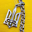 Комплект срібний підвіс Герб України трезуб кулон із ланцюжком бісмар срібло 925 проби підвіска 60 см, фото 7