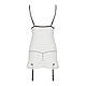 Сорочка прозора з пажами Passion ORIHIME CHEMISE XXL/XXXL, white, трусики, стрепи  18+, фото 5