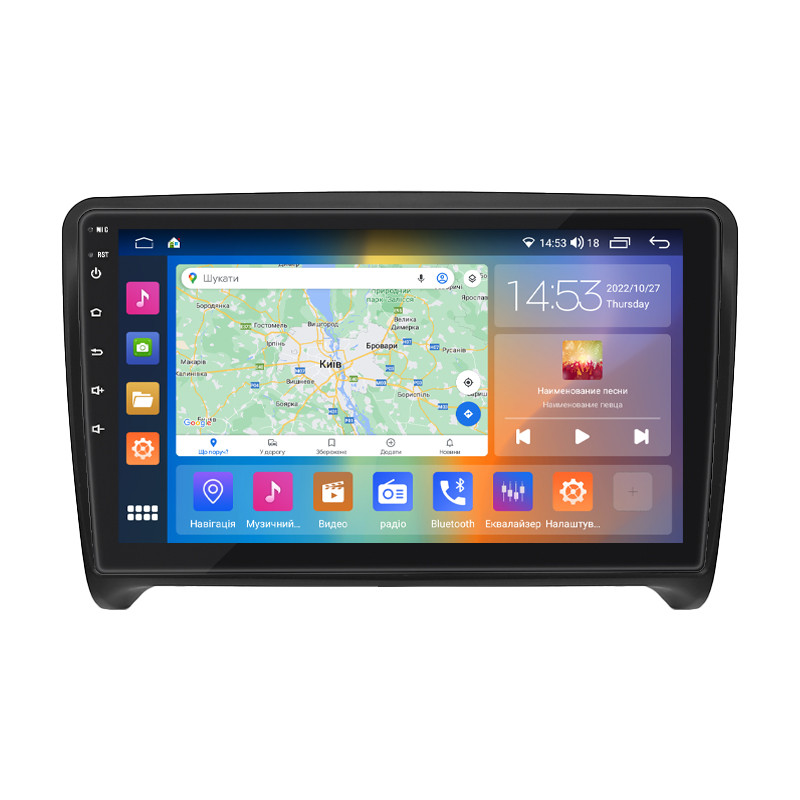 Штатна магнітола 9" Lesko для Audi TT RS II (8J) 2009-2014 4/64Gb CarPlay 4G Wi-Fi GPS Prime Аудіо-ді 3шт, фото 1