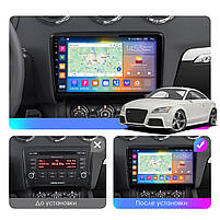 Штатна магнітола 9" Lesko для Audi TT RS II (8J) 2009-2014 4/64Gb CarPlay 4G Wi-Fi GPS Prime Аудіо-ді 3шт, фото 3