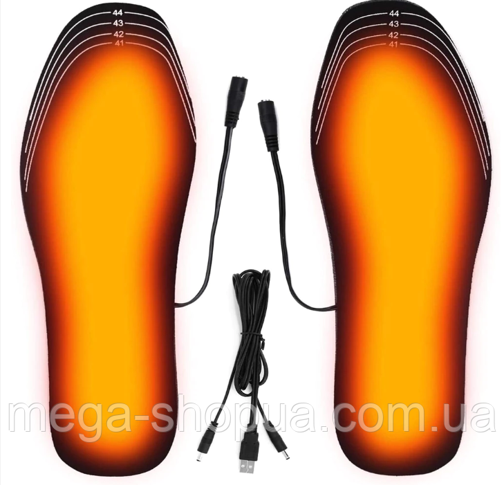 Устілки з підігрівом для зими USB – теплі електро устілки від Power Bank (Розміри 35-40/40-45) GT872