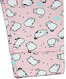 Піжама тепла для дівчинки, рожева з котеням, зріст 80, 86 см, Фламінго, фото 7