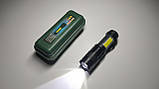 Ліхтар компактний акумуляторний Police/Bailong BL-525-XPE+COB, microUSB, алюміній, фото 10