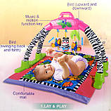 Килимок ігровий для малюків 3029, музик, шуршалка, брязкальце, фото 2