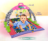 Килимок ігровий для малюків 3029, музик, шуршалка, брязкальце, фото 3