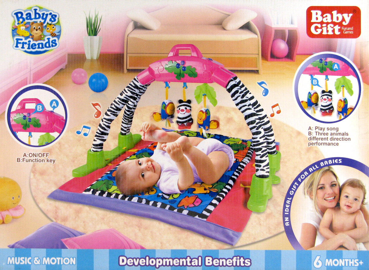 Килимок ігровий для малюків 3029, музик, шуршалка, брязкальце, фото 1