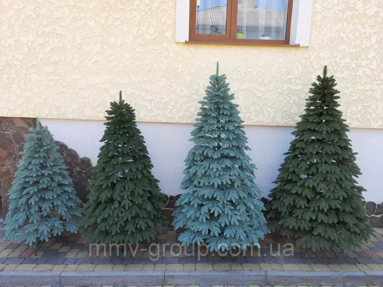 Швейцарська блакитна 2.1 м лита ялинка штучна, фото 1