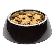 Сталева миска для котів та собак у комплекті з пластиковою підставкою Ferplast JOLIE LARGE 1.2 л, фото 4