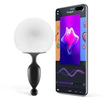 Анальна смартпробка Magic Motion Bunny зі знімним пухнастим хвостиком, керування зі смартфона Bomba💣