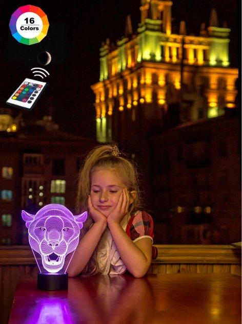 3D світильник нічник з пультом "Пума" 3DTOYSLAMP, фото 1