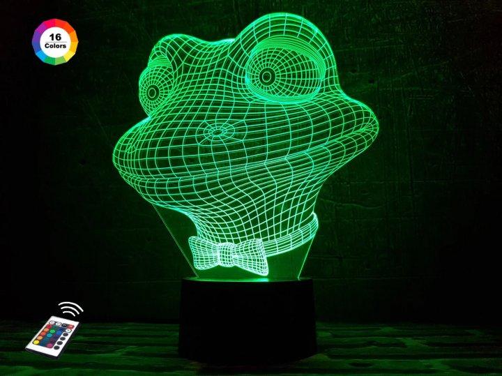 3D світильник нічник з пультом "Жабеня" 3DTOYSLAMP