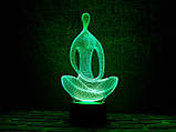3D світильник нічник з пультом "Медитація"  3DTOYSLAMP, фото 2