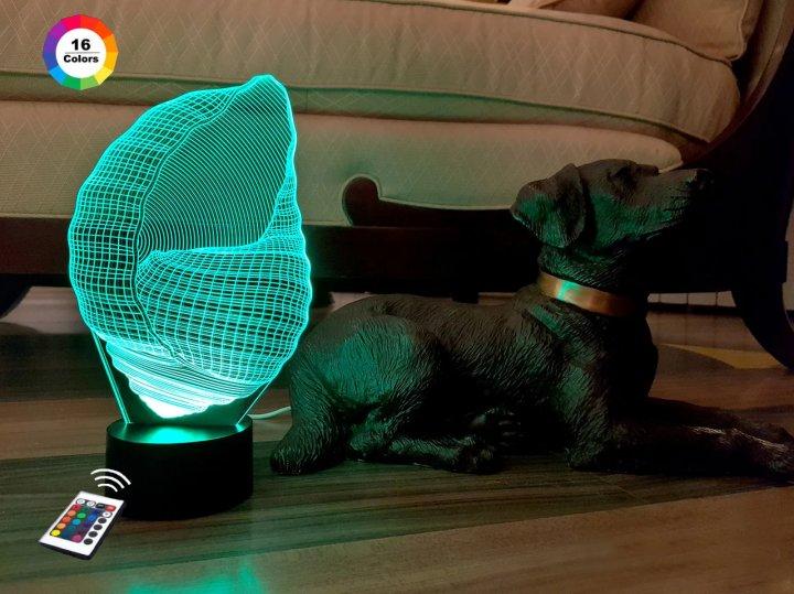 3D світильник нічник з пультом "Мушля" 3DTOYSLAMP
