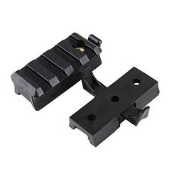 Кріплення Wing-Loc + планка Пікатінні (Picatinny) на бокові рейки шолома, Чорний