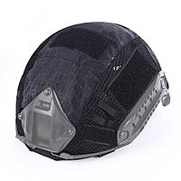 Чехол кавер на баллистический шлем каску типа Ops Core FAST, Black (TY)
