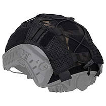 Чохол Кавер на шолом каску FAST, Elastic Rope Black Multicam (BCP), фото 5