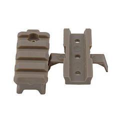 Планка Picatinny (Пікатінні) + кріплення Wing-Loc на направляючі рейки шолома, Койот