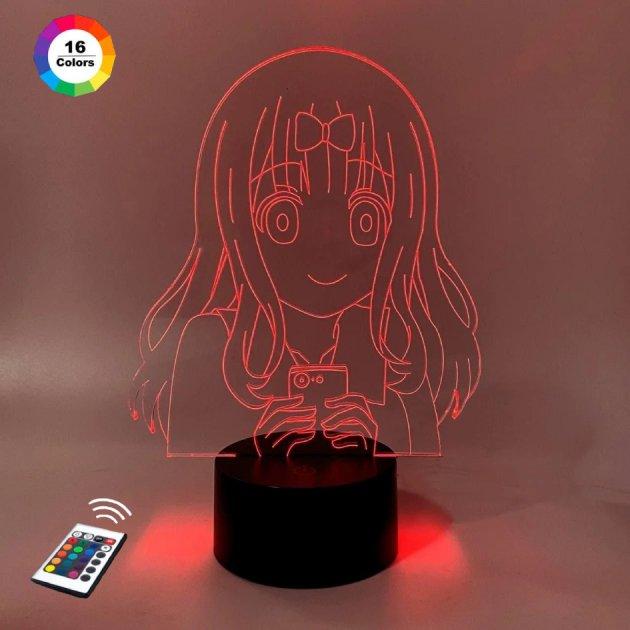 3D світильник нічник з пультом "Чіка Фудзівара" 3DTOYSLAMP