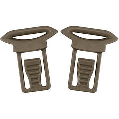 Кліпса для кріплення окулярів на рейки каски шолома Goggles Clip Койот, 2 шт.