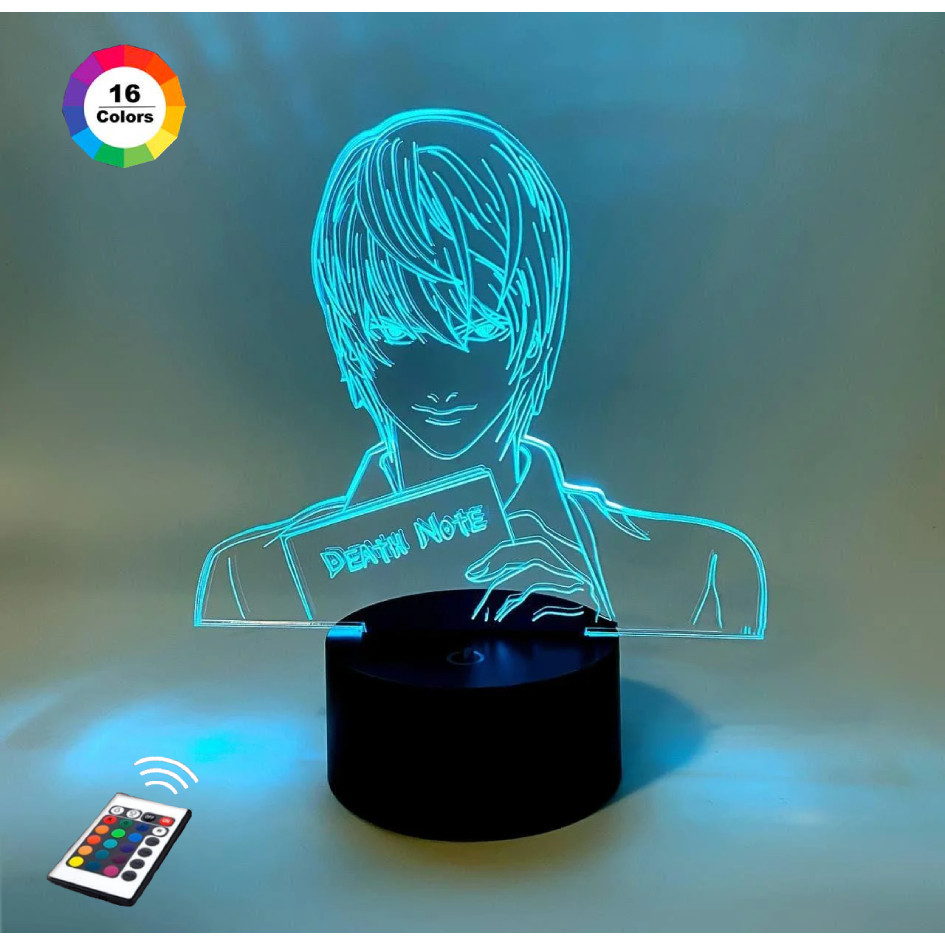 3D світильник нічник з пультом "Лайт Ягамі" 3DTOYSLAMP