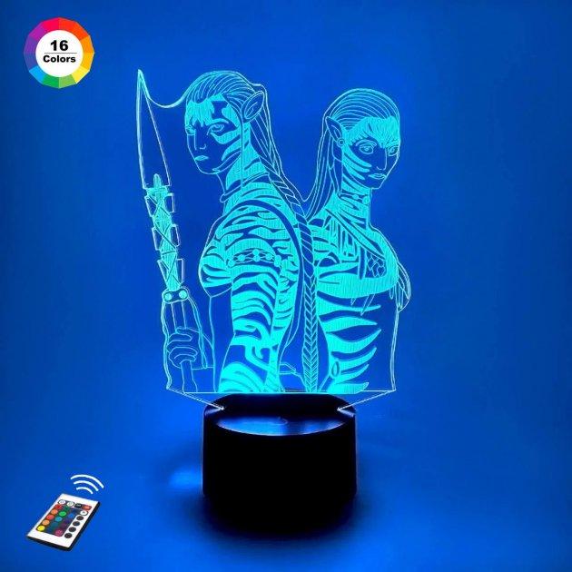 3D світильник нічник з пультом "Аватар" 3DTOYSLAMP, фото 1