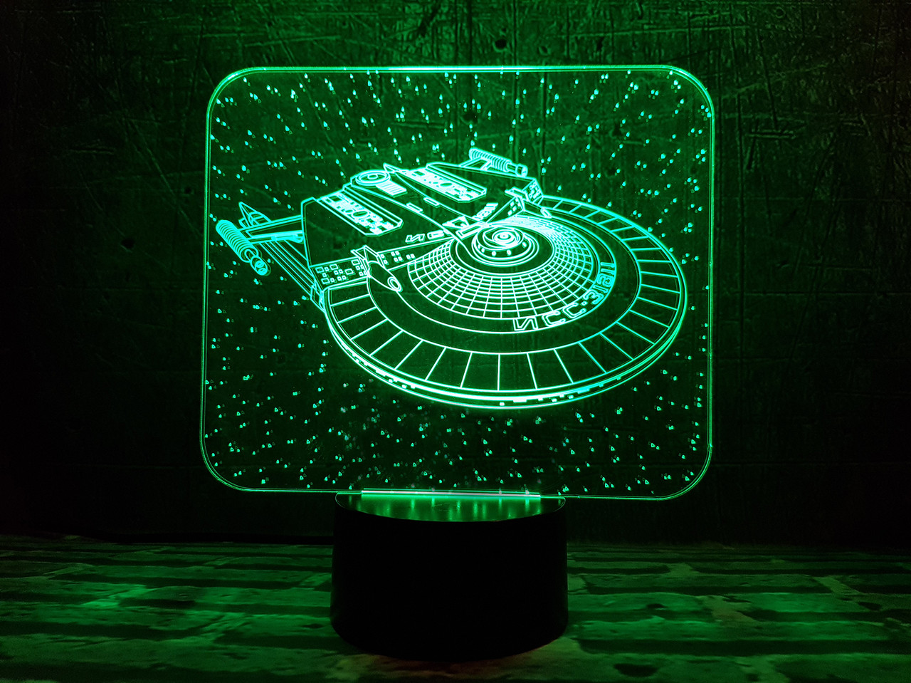 Змінна пластина для 3D світильників "Космічний корабель" 3DTOYSLAMP