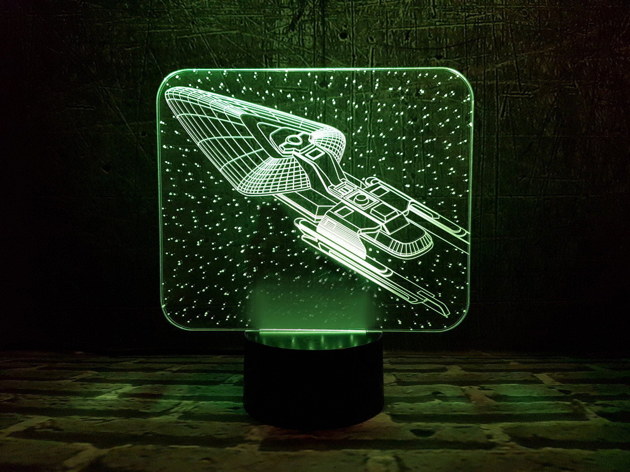 Змінна пластина для 3D світильників "Космічний корабель 4" 3DTOYSLAMP