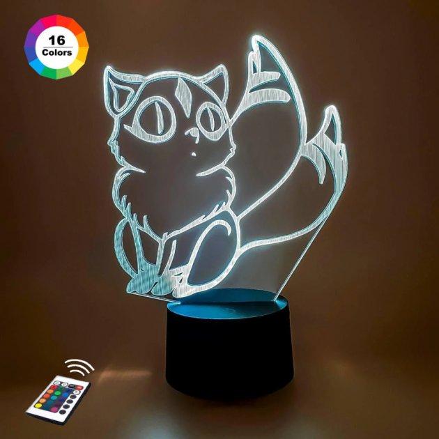 3D світильник нічник з пультом "Кирара" 3DTOYSLAMP