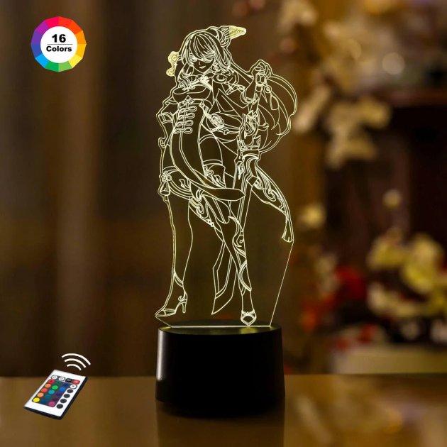 3D світильник нічник з пультом GENSHIN IMPACT "Бей Доу" 3DTOYSLAMP, фото 1