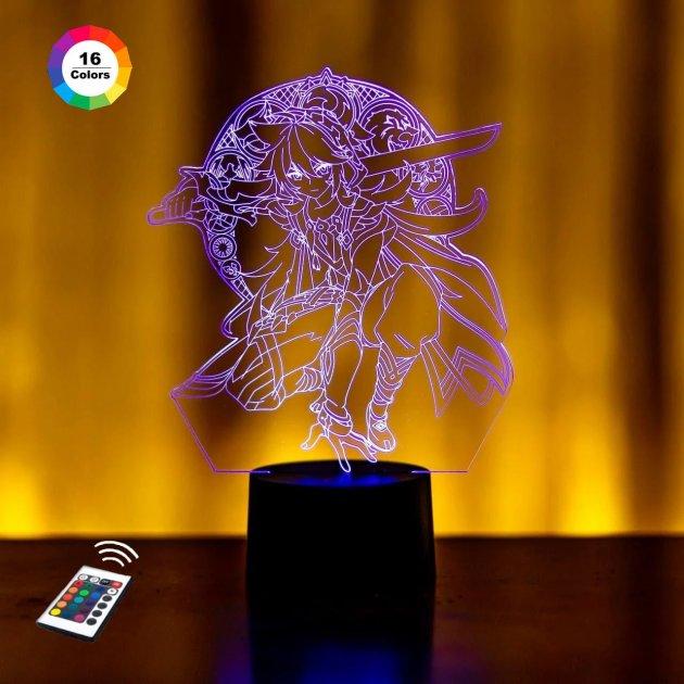 3D світильник нічник з пультом GENSHIN IMPACT "Рейзор" 3DTOYSLAMP, фото 1