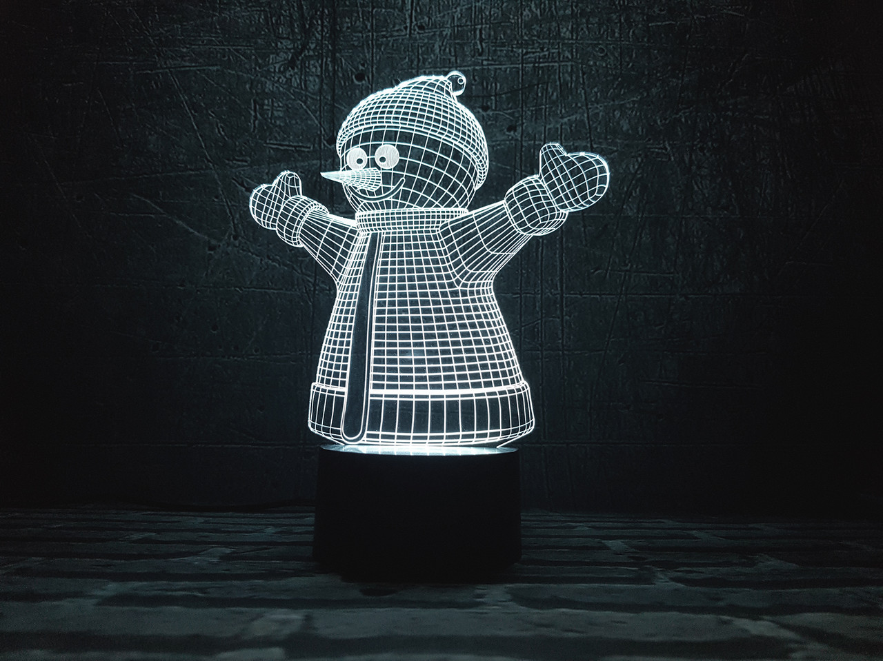 Змінна пластина для 3D Світильників "Сніговик" 3DTOYSLAMP
