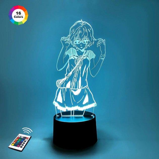 3D світильник нічник з пультом "Рей Аянамі" 3DTOYSLAMP