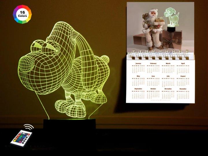 3D світильник нічник з пультом "Песик" 3DTOYSLAMP, фото 1