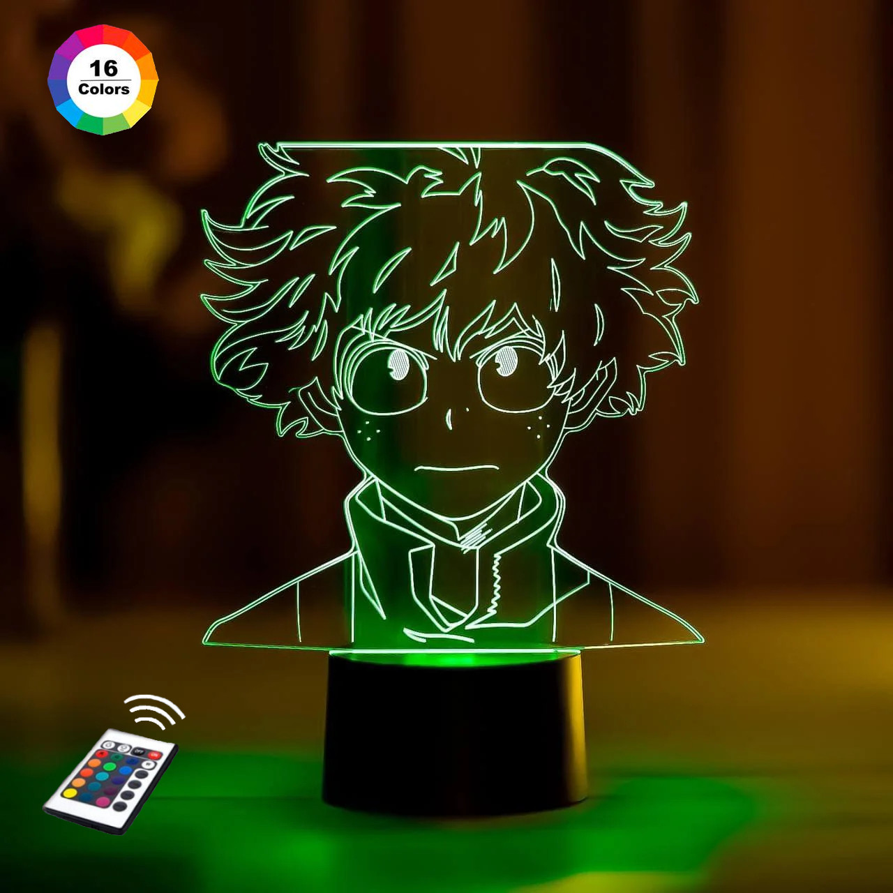 3D світильник нічник з пультом "Мидория" 3DTOYSLAMP