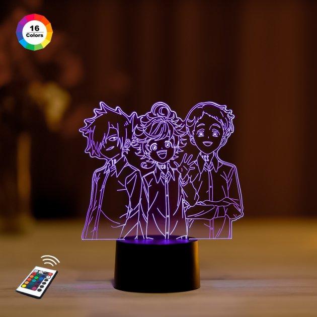 3D світильник нічник з пультом "Емма,Норман,Рей" 3DTOYSLAMP