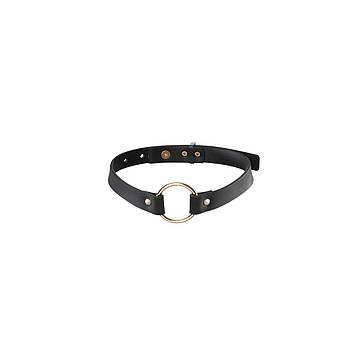 Чокер з екошкіри Bijoux Indiscrets Maze – Single Choker Black Bomba💣