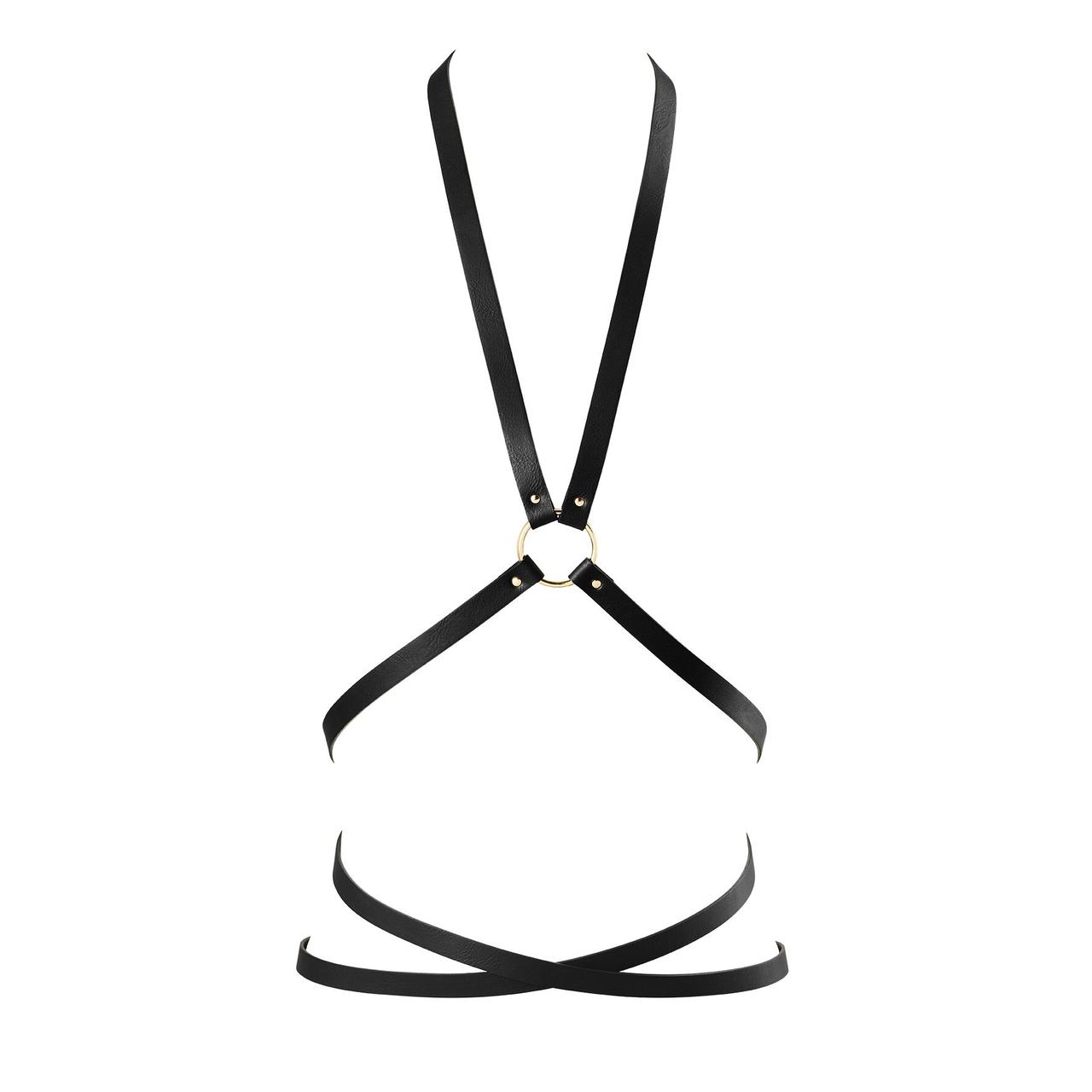Портупея з екошкіри Bijoux Indiscrets Maze – Multi-Way Body Harness Black Bomba💣