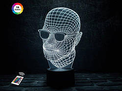 3D світильник нічник з пультом "Невидимка" 3DTOYSLAMP