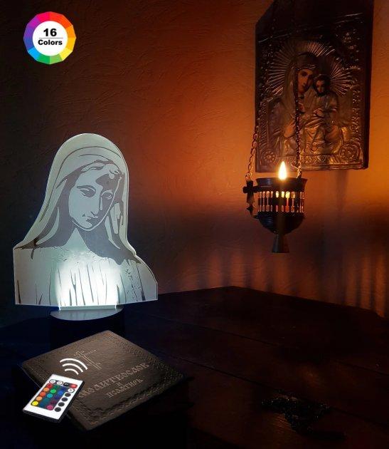 3D світильник нічник з пультом "Діва" 3DTOYSLAMP