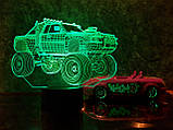 Змінна пластина для 3D світильників "Автомобіль 4" 3DTOYSLAMP, фото 3