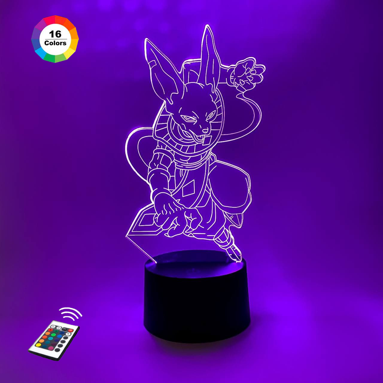 3D світильник нічник з пультом "Бирус 2" 3DTOYSLAMP