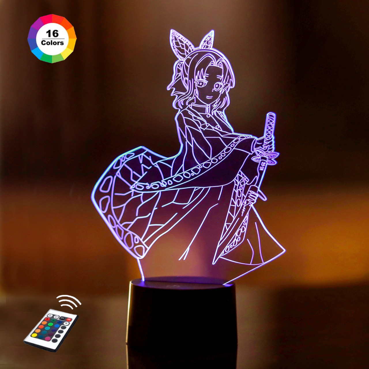 3D світильник нічник з пультом "Кочо Канаэ" 3DTOYSLAMP