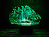 3D світильник нічник з пультом "Корабель" 3DTOYSLAMP, фото 4